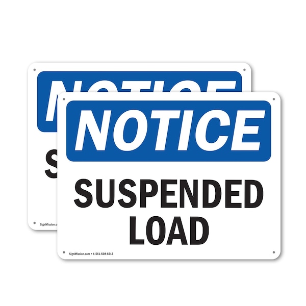 Signmission Suspended Load, 10 in W x Rectangle, Plastic OS-2PACK-NS-P-710-L-16639 - main